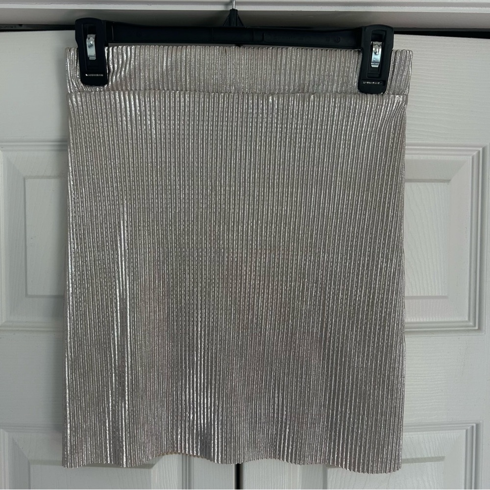 Metallic Mini Skirt